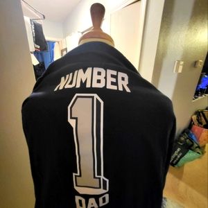 NEW DALLAS COWBOYS LONG SLEEVE DARK BLUE NUMBER 1 DAD T SHIRT